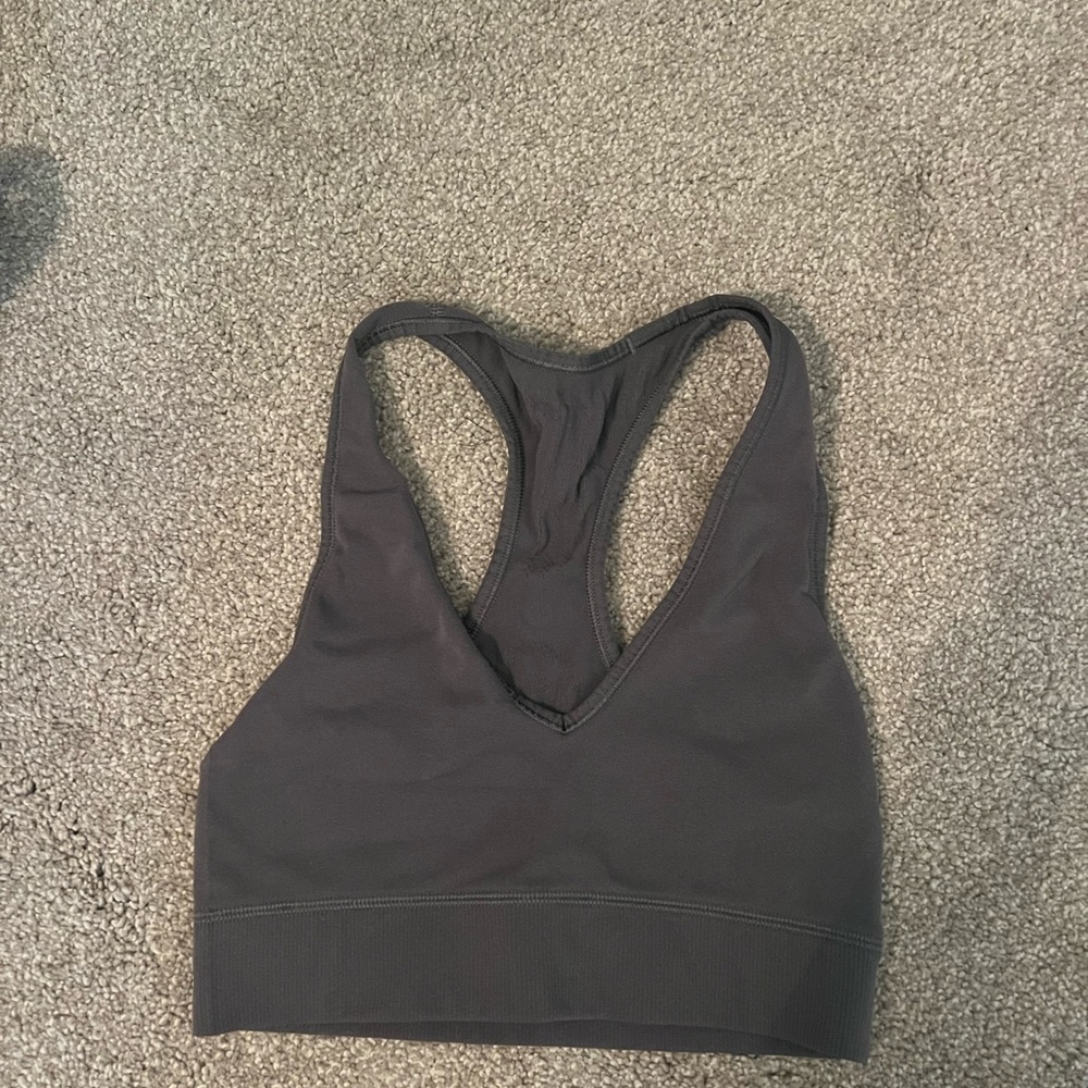 Grey Lululemon V Neck Bra